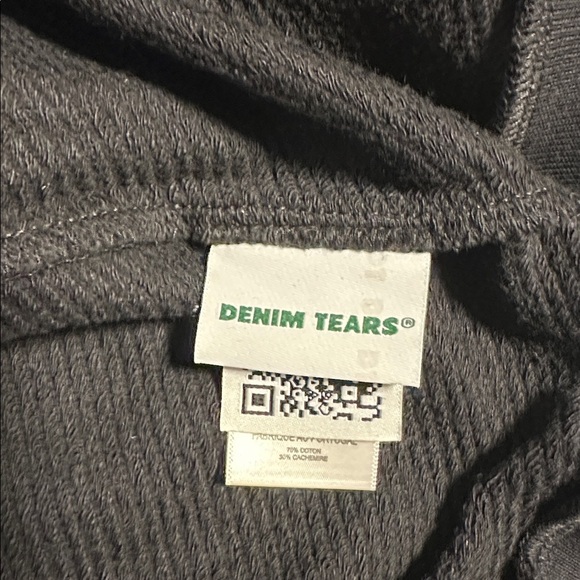 Denim Tears Zip-Up Hoodie Black Crystal Embellished Size Large NWT - Picture 6 of 7